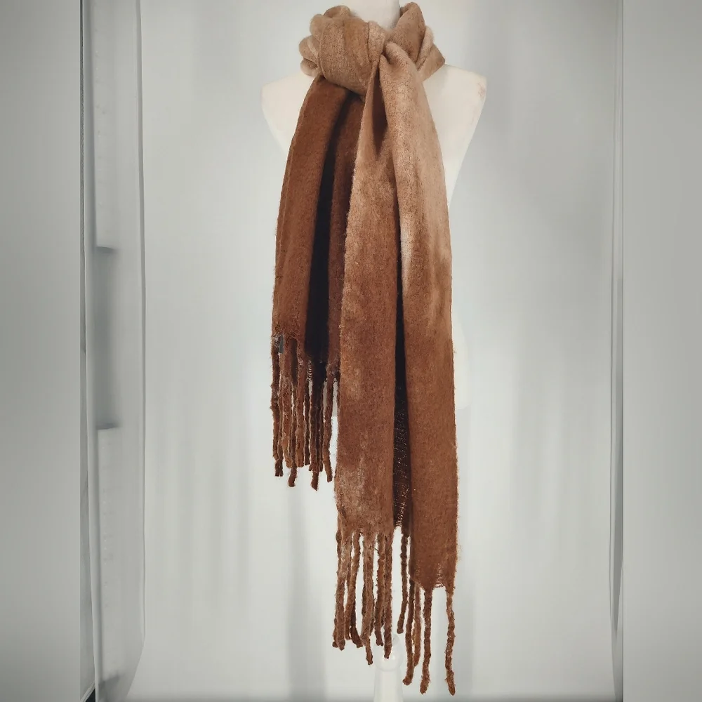 Steve Madden Blanket Scarf Brown 1 SFM